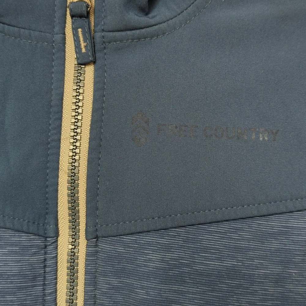 Denim 5/6 Free Country Denim Snowy Space Dye Soft Shell Fleece Jacket Size 5/6